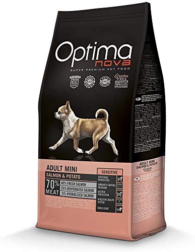 Optima Nova - Hundefutter für ausgewachsene Hunde Mini Grain Free Lachs und Kartoffel von OPTIMANOVA