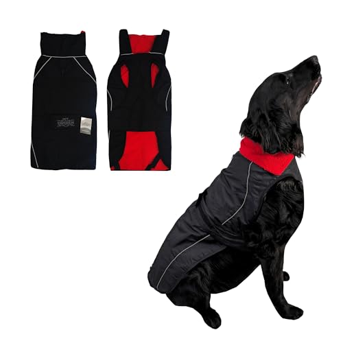 Optimum Wasserdichte Hundejacke mit Fleecefutter, reflektierenden Streifen und verstellbarer Passform, perfekt für kaltes und nasses Wetter, Größe S von OPTIMUM