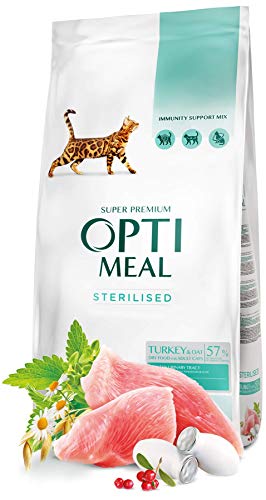 OPTIMEAL™. Complete dry pet food for sterilised cats - turkey and oat 10 kg von OPtimeal