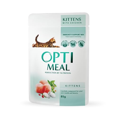 OPTIMEAL ™. Сomplete сanned pet Food for Kittens with Chicken, Box (12x0,085 kg) von Optimeal