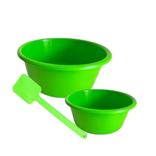 OR S-LINE Futterschalen Set 2L & 5L, Set Müslischale für Pferd, Set Futterschüssel + Mashlöffel dazu. Schüssel optional mit Deckel (2X 2.Liter. Futterschale ohne Deckel + Mashlöffel) von OR S-LINE