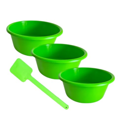 OR S-LINE Futterschalen Set 2L & 5L, Set Müslischale für Pferd, Set Futterschüssel + Mashlöffel dazu. Schüssel optional mit Deckel (3X 2.Liter. Futterschale ohne Deckel + Mashlöffel) von OR S-LINE