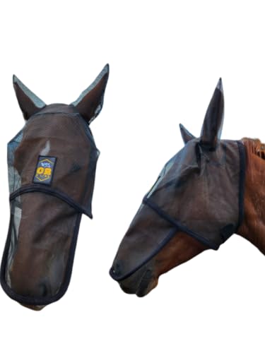 OR S-LINE Mesh Fliegenmaske Pro für Pferde | Fliegenmaske mit Nüsternschutz | Insektenschutzmaske für Pferde | Hochwertiges Meshgewebe | Fly mask for Horses (Pony) von OR S-LINE