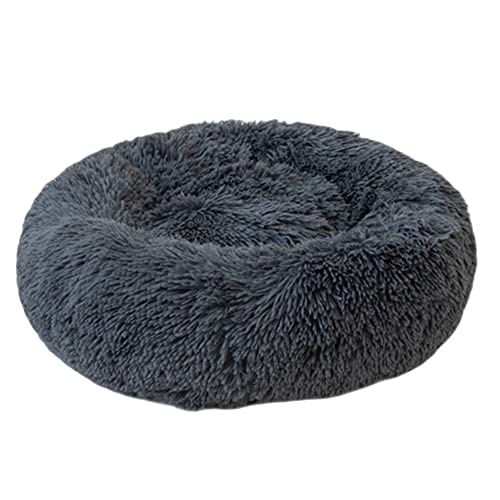 Anti-Angst-Hundebett für extra große, große, mittelgroße und kleine Hunde, rundes Hundebett, Katzenbett, Donut-Kuschelbett, beruhigendes Haustierbett, Sofa, Welpenbett, Kätzchenbett von OREAMY