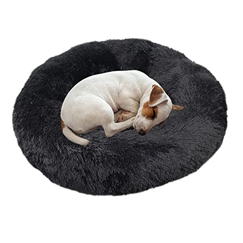 Rundes Haustierbett, warmes und weiches Donut-beruhigendes Hundebett, flauschiges Hundekissen, großes, mittelgroßes Hundesofakissen, Katzenbett, Haustier, Katzennest, Welpen, Kätzchenbett, von OREAMY