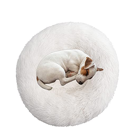 Rundes Haustierbett, warmes und weiches Donut-beruhigendes Hundebett, flauschiges Hundekissen, großes, mittelgroßes Hundesofakissen, Katzenbett, Haustier, Katzennest, Welpen, Kätzchenbett, von OREAMY