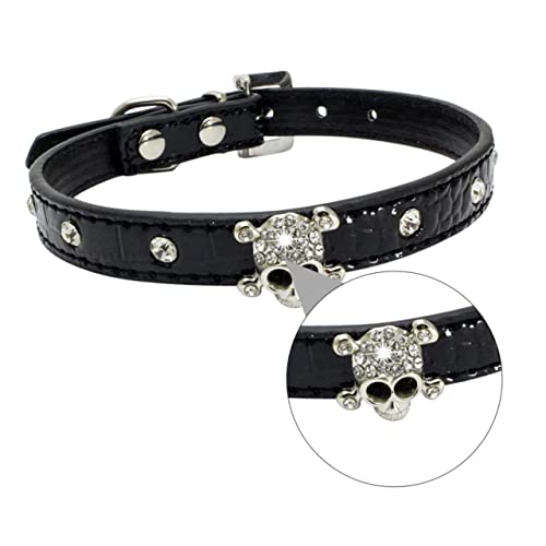 ORFOFE 1 STK Halloween-Schädel-Haustierhalsband Halloween-Kostümzubehör für Haustiere Gothic-Katzenhalsband Halloween kostüm Halloween Costume Kleidung PU-Hundehalsbänder Hündchen von ORFOFE