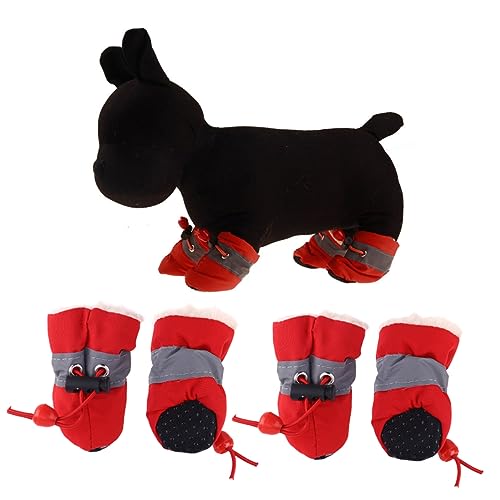 ORFOFE 1 Satz Chihuahua-Schneestiefel Sneaker-Stiefel Welpe Hundeschneestiefel für Hunde warm sockenschuhe Pfote Hundestiefel Schuhe für Hunde Haustier Schutz mittlerer Hund Hundeschuhe von ORFOFE