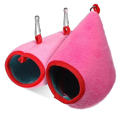 ORFOFE Rosa Baumwollnest für Hamster Warmer Ruhetunnel 1 Haustierbett Bezauberndes Design sicher und bequem für Kleintiere von ORFOFE