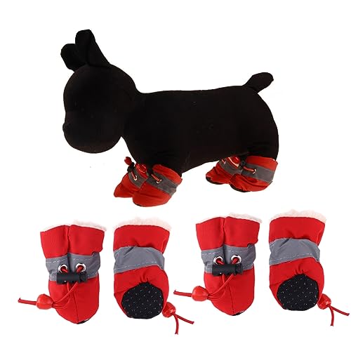 ORFOFE Regenschuhe Für Hunde Schuhbodenschutz 1 Satz hundeschuhe Winter Schutz Chihuahua Haustierschuhe Pfote Sohlenschutz Hundeschuhe Mittelgroße Hunde von ORFOFE