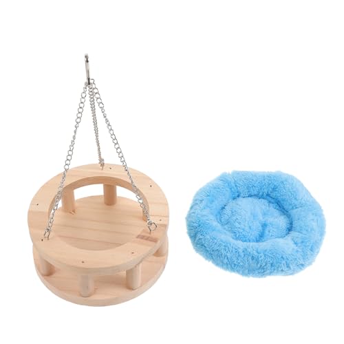 ORFOFE 1 Set Hamster Hängematte Bequemes Hamsterbett Holz Haustier Schlafbett Heimtierbedarf Holz Hamsterhütte Hängenest Für Meerschweinchen Hamster Lebensraum Holz Hamster von ORFOFE