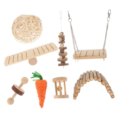 ORFOFE 1 Set Hamster Spielzeug Hamster Holzspielzeug Kleine Haustier Schaukel Hamster Schaukel Spielzeug Hamster Leiter Spielzeug Hamster Treppe Papagei Kletterleiter Haustier von ORFOFE