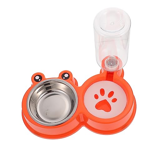 ORFOFE 1Stk Haustiernapf Dog Bowl Hunde schüssel katzenfutterstation dogbowl Lebensmittelbehälter Essen Fall Katzennapf Katzennäpfe Futterspender für Katzen Wasserspender Plastik Orange von ORFOFE