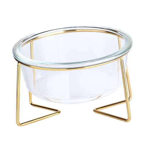 ORFOFE 1Stk Haustiernapf aus Glas Tierfutterbehälter geneigte Fressnäpfe für Katzen Hundenapf pet Water Bowl Dog Food Bowl Katzennapf Hundenäpfe schräger Tierfutternapf Hundefutter Eisen von ORFOFE