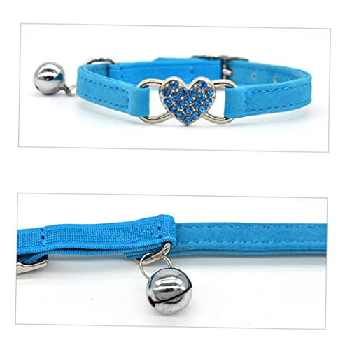 ORFOFE 1Stk Katzenhalsband Katzenkette aus Strass Katzenhalsbänder Halsband mit Katzenanhänger Kleine Hundehalsbänder Herz-Halsband verstellbare Welpenhalsbänder für Streu Welpenhalsband von ORFOFE