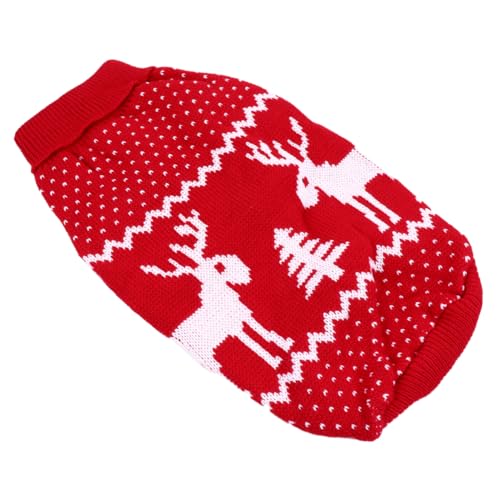 ORFOFE 1Stk Weihnachtspullover Weihnachts hundepullover hundepulli hundebekleidung Party-Hundetuch Halloween-Dekor weihnachtsdeko Haustierkleidung Hundefestival-Pullover Acryl rot von ORFOFE