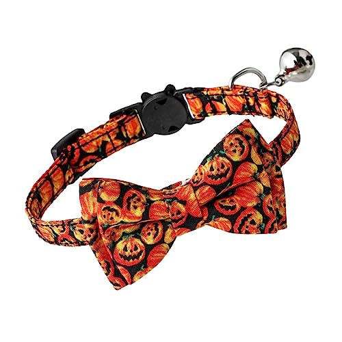 ORFOFE Halloween Haustierbedarf Katzen-/hundehalsband Mit Kürbis- -Design Und Schleife Für Partys von ORFOFE