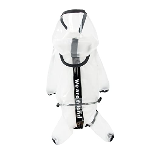 ORFOFE 1stk Reflektierender Regenponcho Für Hunde Wasserdichter Kapuzenpullover Haustierzubehör Hündchen-Kapuzenpullover Hund Wasserdicht Regenmantel Für Haustiere Winterjacken Weiß TPU von ORFOFE