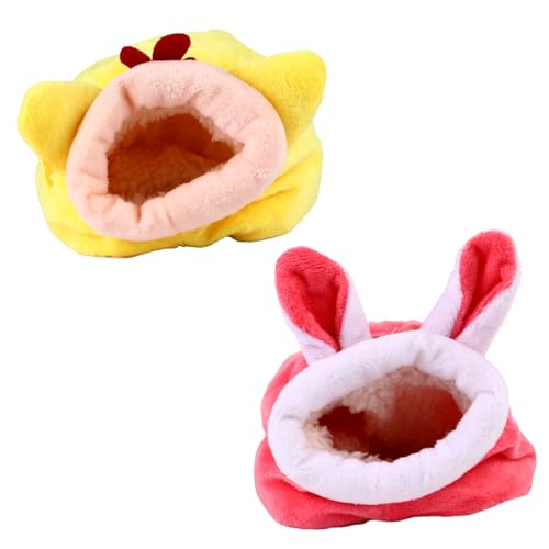 ORFOFE Bequemes warmes Nestbett-Set für Hamster Meerschweinchen 2-teilig Unterschlupf für Kleintiere von ORFOFE