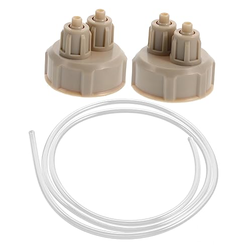 ORFOFE 2 Sätze Quick-Twist-Kappe CO2-Generator-Röhre Kohlendioxid-Reaktor CO2-Generator für Aquarien wattestäbchen abstrichtupfer praktische co2-kappen praktischer CO2-Diffusor Beige von ORFOFE