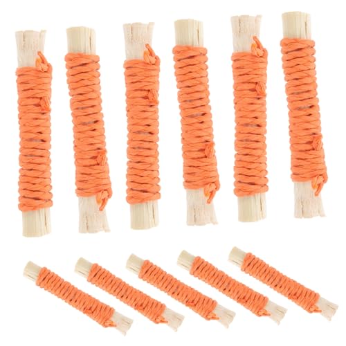 ORFOFE 20pcs Bunny Chew Spielzeug Hamster Behandelt Kleine Tier Süße Bambusstangen Molare Sticks Spielzeug Leckereien von ORFOFE