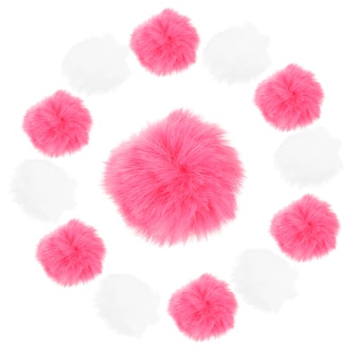 ORFOFE Flauschige Pompom- -Ornamente 20 Stück künstliche Kunstfell-Perlen für -Kleidungsdekor Kopfbedeckungszubehör von ORFOFE