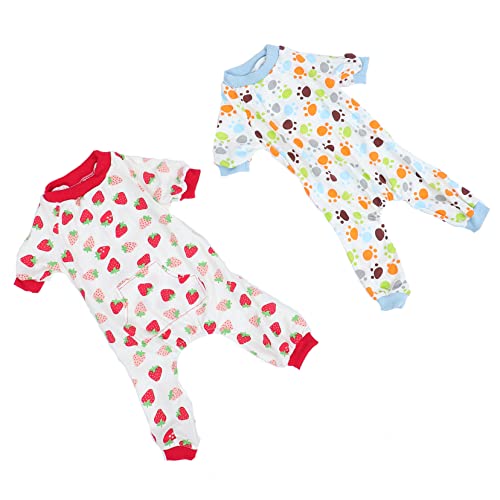 ORFOFE 2St Haustier-Pyjama Hunde-Pyjama-Overall weicher Pyjama Tier Pyjama hundeoverall Kinderpyjamas Schlafanzug für Männer Baumwolloveralls für Haustiere Mode Hunde Strampler Baumwolle von ORFOFE