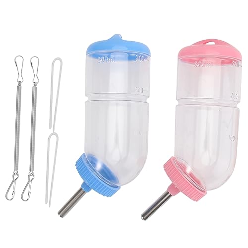 ORFOFE 2 Stücke Kaninchen Tränke für Kaninchen und Chinchillas Große Haustier Trinkbrunnen 500ml Rosa/Blau Farbe Zufällig von ORFOFE