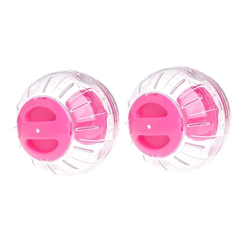 ORFOFE 2St kleines Haustier läuft über den Ball Spielzeuge Spielzeug für Rennmäuse Hamsterspur Hamster Spielzeug hamsterspielzeug Hamster-Gymnastikball Kleiner Laufball für Haustiere Rosa von ORFOFE