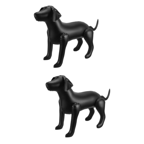 ORFOFE 2st Haustierbekleidungsmodell Hundeschaufensterpuppen Schaufensterpuppenständer Für Hunde Schaufensterpuppe Mit Hundekopf Schaufensterpuppe Für Die Hundepflege Spielzeug PVC Black von ORFOFE