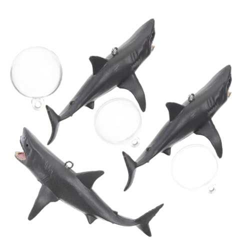 ORFOFE 3 Sets Aquarium Haifisch Dekoration Schwimmendes Aquarium Dekor Niedliches Aquarium Zubehör Taucher Aquarium Dekoration Hai Figur Aquarium Hai Dekoration Tier Aquarium von ORFOFE