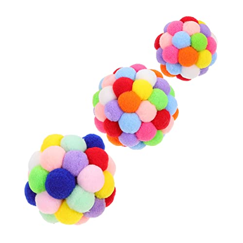 ORFOFE 3 Stück Lustige Katzenbälle Katzenbälle Spielzeug Für Haustiere Langlebiges Katzenspielzeug Katzenspielzeug Katzenspielspielzeug Bunte Bälle Katzenspielzeug Katzenbälle von ORFOFE