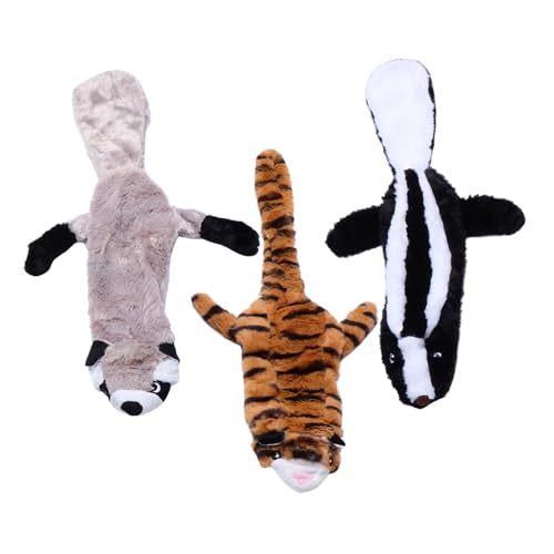 ORFOFE 3St Plüsch Backenzahn Spielzeug Plüschtier Plush Toy Hundespielzeug ohne Füllung Quietschende Spielzeuge Spielzeug zum Zähneknirschen für Hunde Plüsch-Kauspielzeug für Haustiere von ORFOFE