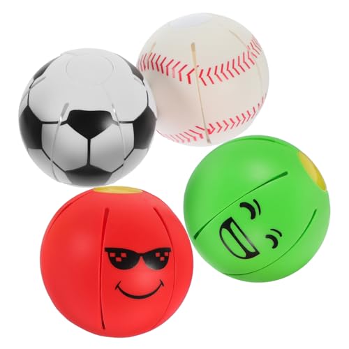 ORFOFE 4 Stück Ball Outdoor Spielzeug Kleines Hundespielzeug Welpen Kauspielzeug Outdoor Hundespielzeug Hunde Beißball Hundebälle Für Den Innenbereich Welpen Beißball Fliegende von ORFOFE