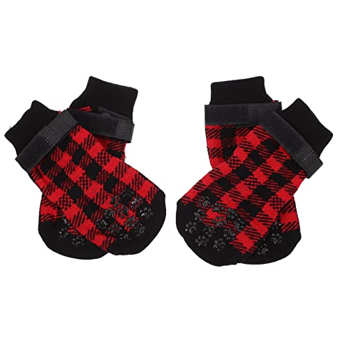 ORFOFE Haustierschuhe Hundesocken weihnachtliche Haustiersocken Hundesocken Rutschfester Griff Warmer Pfotenschutz für Haustiere von ORFOFE