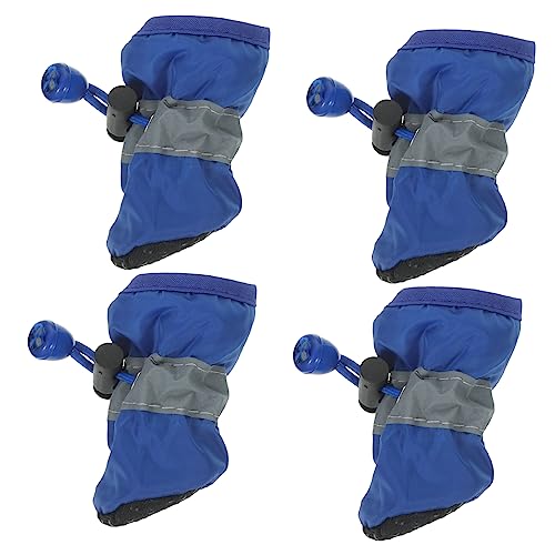 ORFOFE 4 Stück Haustierschuhe Kurze Haustierstiefel Socken Für Hunde Wasserstiefel Hundestiefel Im Freien Hundeschuhe Für Hartholzböden Hundeschuhe Für Heißes Pflaster von ORFOFE