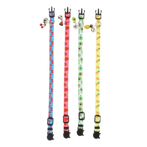 ORFOFE 4 Stück Obsthalsband Für Haustiere Kragen Glockenhalsband Für Katzen Welpen Haustierkostümhalsband Abbrechbares Katzenhalsband Kleines Katzenhalsband Baumwolle Polyester von ORFOFE