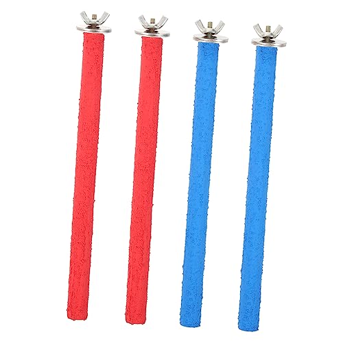 ORFOFE 4pcs Vogel Barsch Ständer Bunte Stand Vogel Käfig Pfoten Schleifen Barch Sticks Rauer Oberfläche Barsch von ORFOFE