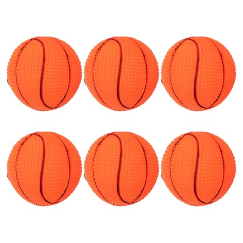 ORFOFE Hundespielzeug 6 Stück Quietschende Basketball-spielzeuge Welpen-hundespielzeug Interaktives Trainingsspielzeug Vinyl-quietscher-Hunde-Basketball Für Bewegung Interaktives Welpenspielzeug von ORFOFE