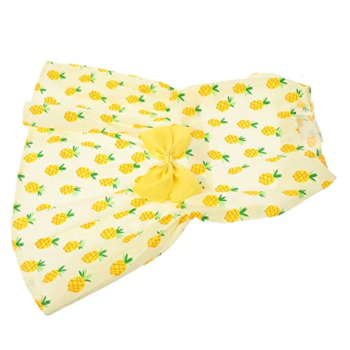 ORFOFE Ananas-Haustier-Kleid Hundekleid Welpenrock Hawaii-haustierkleidung Hawaii-haustierröcke Haustierkleidung Für Kleine Hunde Welpenkleidung Für Mädchen Haustier Hund Kleid Polyester von ORFOFE