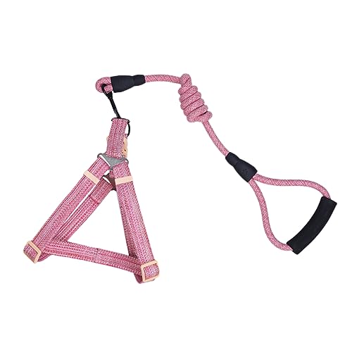 ORFOFE Brustgurt pet Supplies Hundegeschirr Haustiergeschirr Hundeleine Haustier ziehen Trainingsweste für Hunde Hund Halsband Riemen Hundespaziergang Zugseil für Haustiere Rosa von ORFOFE