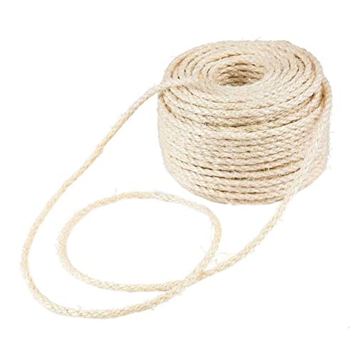 ORFOFE Dekorative DIY Sisal Hanfseil 3mm Zufällige Farbe Für Katzen Kratzmöbel Handwerk Bastelprojekte Und Dekoration Robuste Naturfaser Für Kreative Anwendungen von ORFOFE