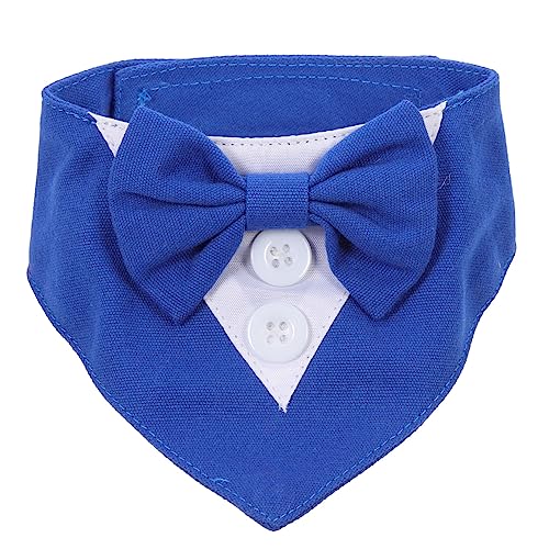 ORFOFE Dreieckstuch für Hunde hundegeschenk hundezubehör Hundehalsbänder für große Hunde Hund trägt Bandana Hund Coole Halsbekleidung Hundebandanas für große Hunde Polyester Blue von ORFOFE