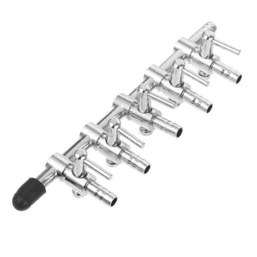 ORFOFE Edelstahl Aquarium Luftpumpe Flow Lever Verteiler Mit 5 Wege Splitter Und Langlebige Manifold Steuerung Für Optimale Belüftung Im Aquarium von ORFOFE