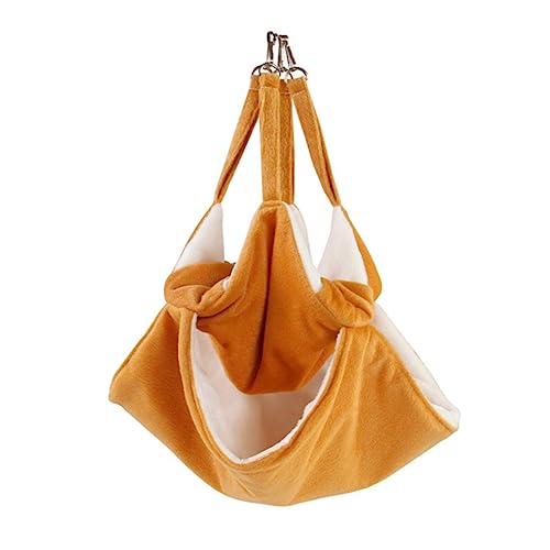 ORFOFE Hängematte Für Hamster Haustier Multi-Layered Spielzeug Nest Warm Schlaf Beutel Orange von ORFOFE