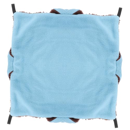 ORFOFE Hamster Hängematte warme Hamsterhängematte Frettchen Hängematte kleines Tier hamsterbett hamsterzubehör Hamsterkäfig Hängematte Haustier hängendes Bett Polarfleece Sky-Blue von ORFOFE