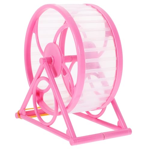 ORFOFE Hamster läuft Rattenrad stilles Hamsterrad Tobots Spielzeug Laufrad für Ratten Hamster Spielzeug hamsterspielzeug Hamsterrad Spielzeug Hamster Silent Wheel Spielzeug Plastik Rosy von ORFOFE