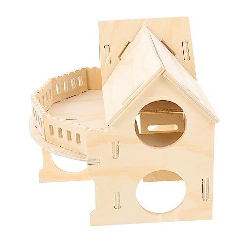 ORFOFE Hamsterhaus Aus Holz Design Nest Hamster Holznest Hamsterspielzeug Haustierzubehör Hamsterversteck Aus Holz Nest Hamsterversteck Haustierbedarf Haustierspielzeug von ORFOFE