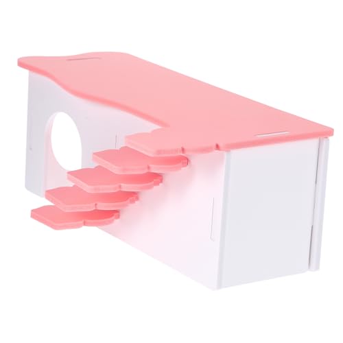 ORFOFE Hamsterhaus Hamsterkäfige Hamster Verstecken Spielzeug Hamsterspielzeug Spielzeuge Meerschweinchen Versteck Hamster-übungsspielzeug Haustierzubehör Chinchilla-hütte Ratte Rosa PVC von ORFOFE