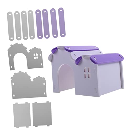 ORFOFE Hamsterhöhle hamsterbett Hamster versteck Safe Hamster House Hamster Bed Haustier schlafhaus Kleintierversteck Schlafnest für Haustiere Haustier lebendes PVC-Material Violett von ORFOFE